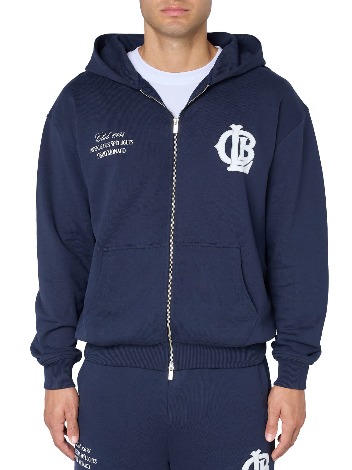 CLUB 1984. CLB Zipped Hoodie - Navy Hoodie