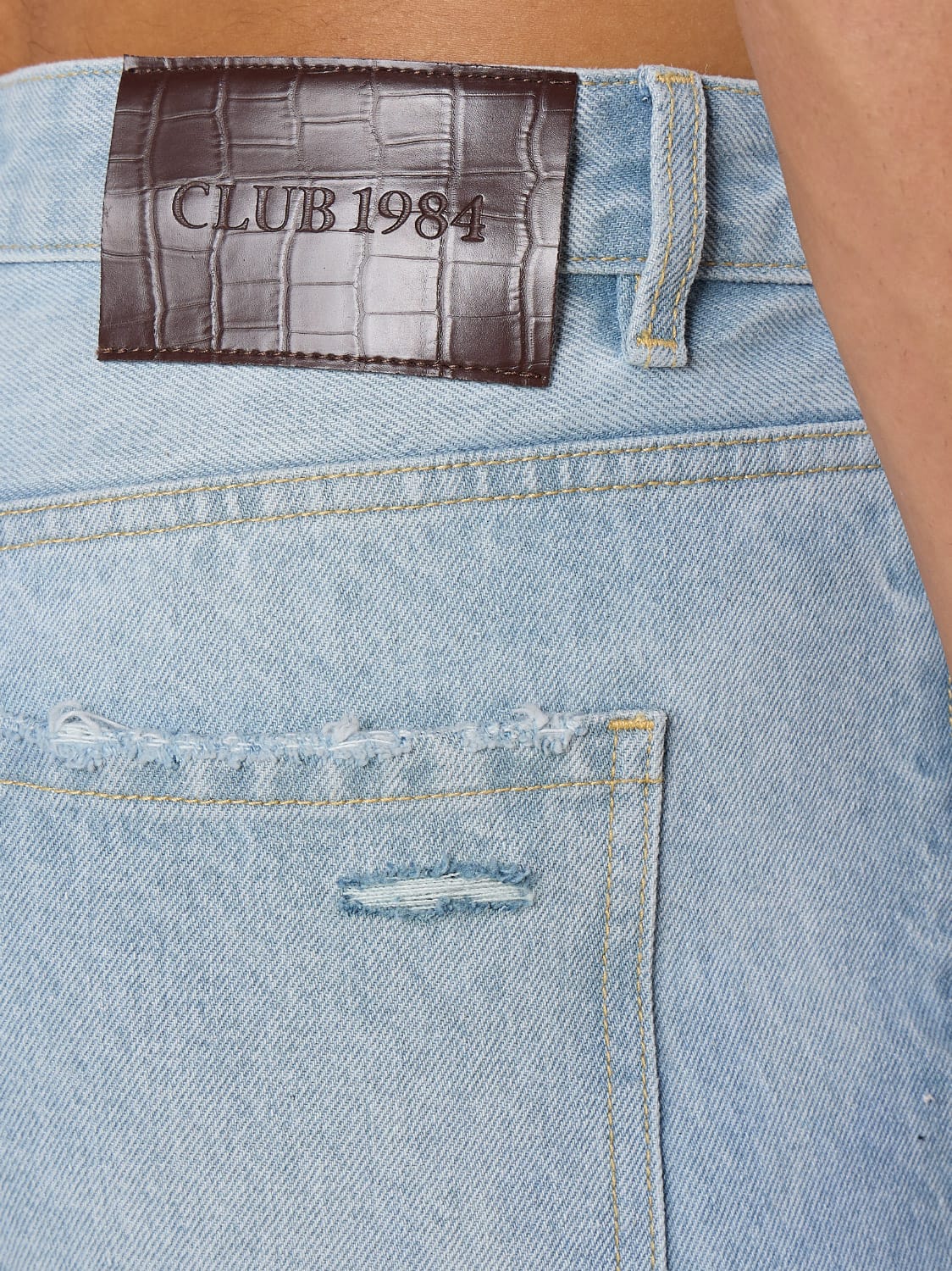 CLUB 1984. Club 1984 Denim - Light Blue Wash Pants