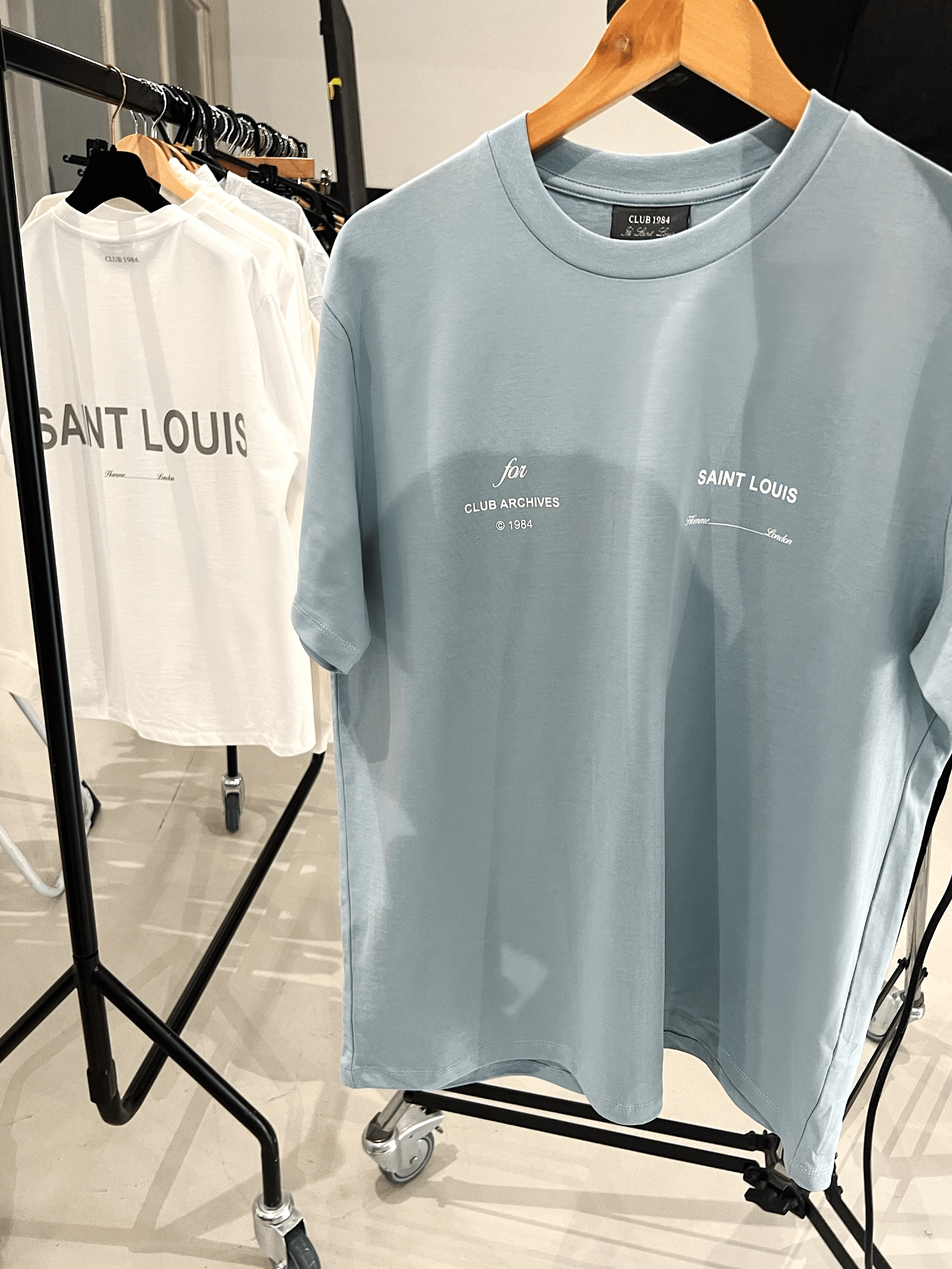 CLUB 1984. Club Archive T-shirt - Light Blue T-Shirt