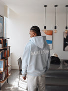 CLUB 1984. Club Archive Zip Hoodie - Light Blue Hoodie