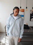 CLUB 1984. Club Archive Zip Hoodie - Light Blue Hoodie