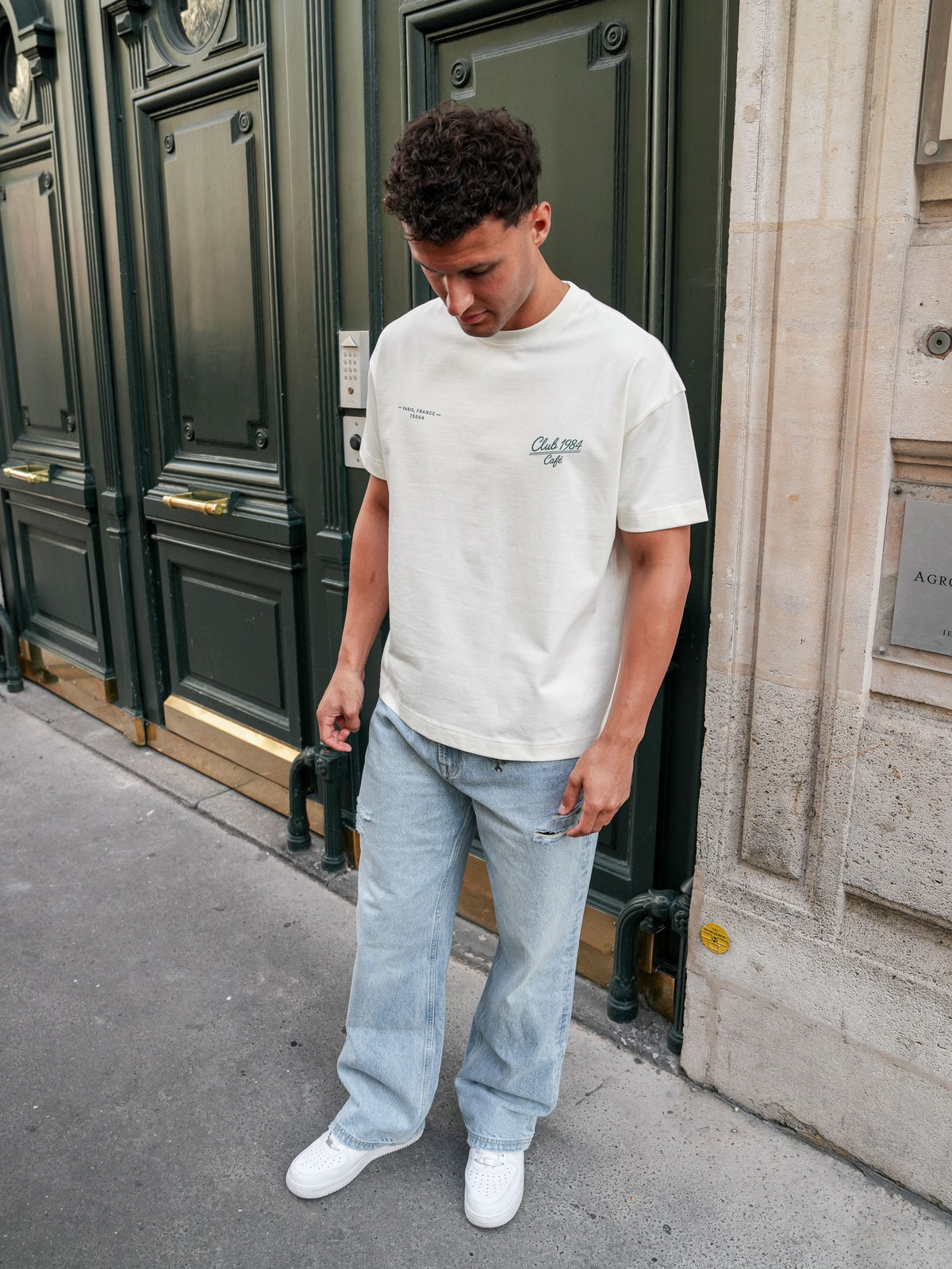 CLUB 1984. Club Cafe T-shirt - Off White T-Shirt