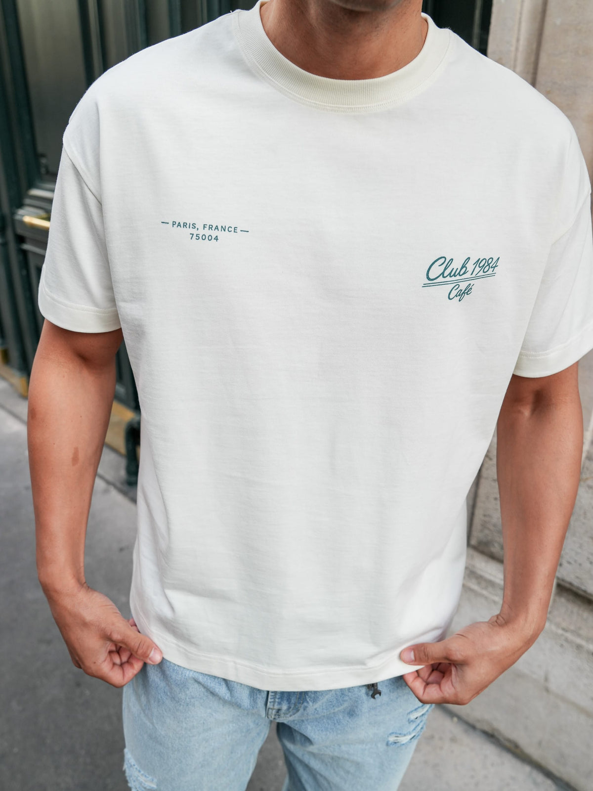 CLUB 1984. Club Cafe T-shirt - Off White T-Shirt