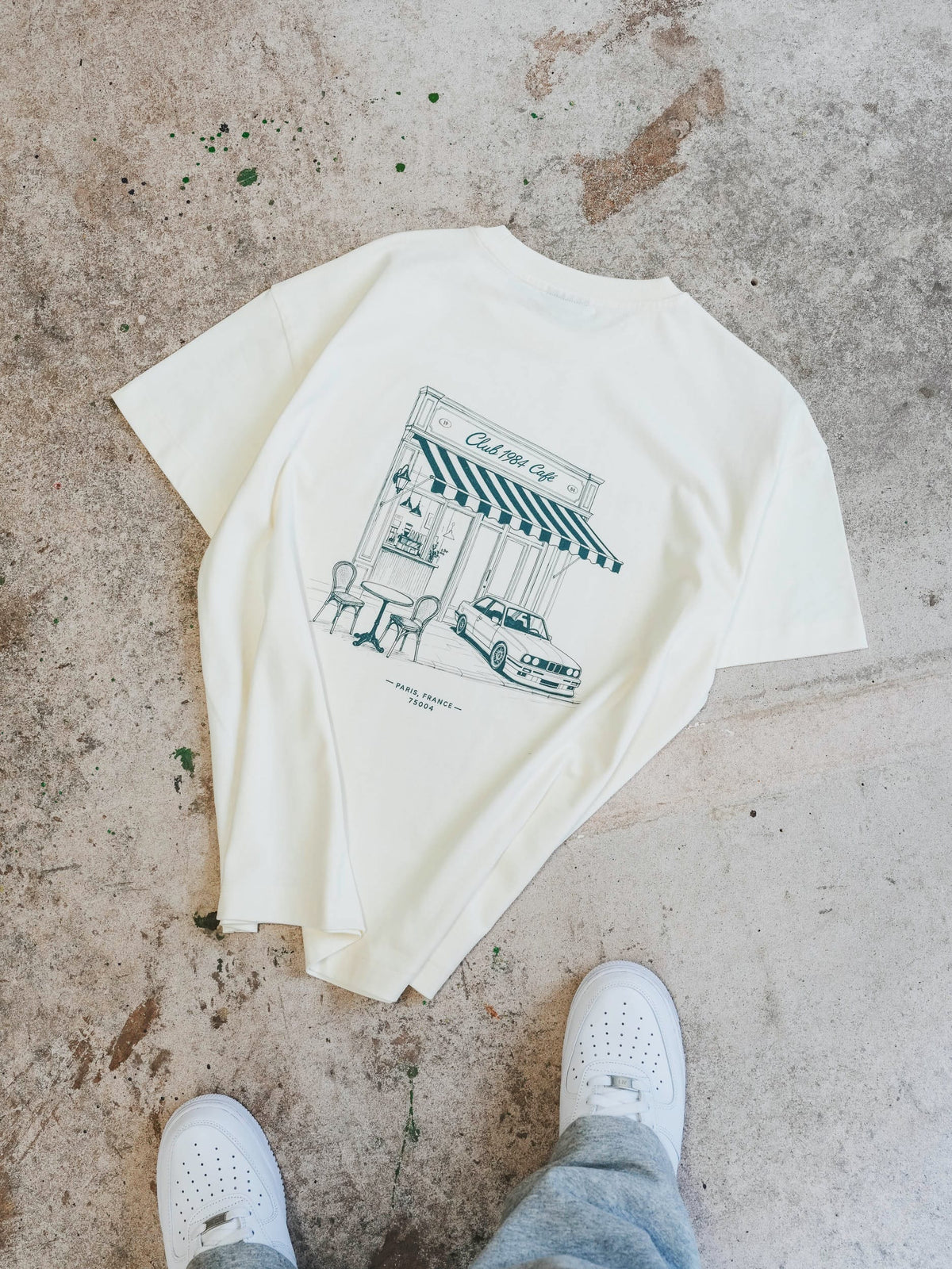 CLUB 1984. Club Cafe T-shirt - Off White T-Shirt