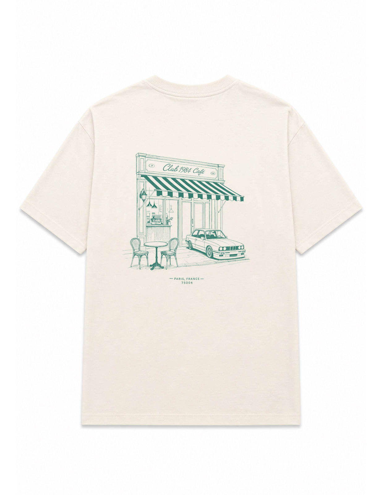 CLUB 1984. Club Cafe T-shirt - Off White T-Shirt