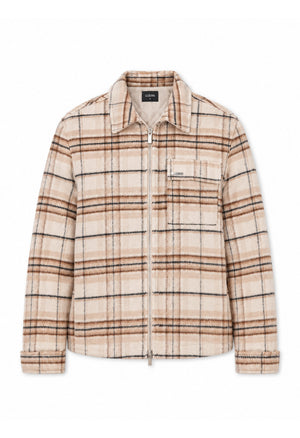 CLUB 1984. Club Checked Jacket - Tan Outerwear