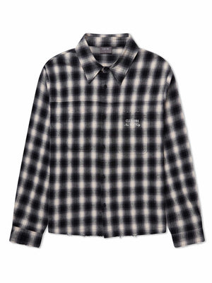 CLUB 1984. Club Checked LS Shirt - Black/White Shirt
