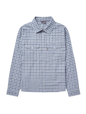 CLUB 1984. Club Checked LS Shirt - Blue Shirt