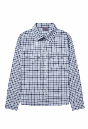 CLUB 1984. Club Checked LS Shirt - Blue Shirt