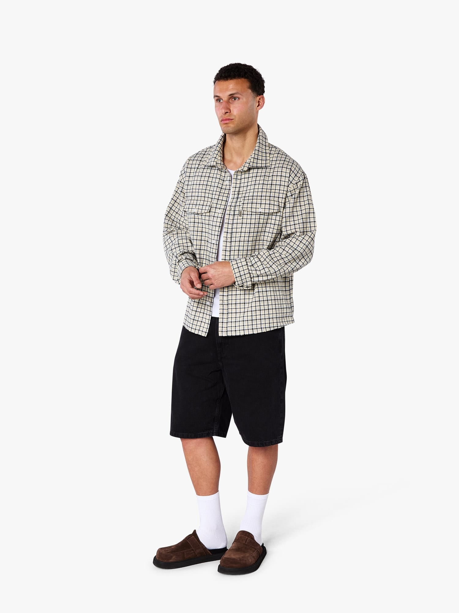 CLUB 1984. Club Checked LS Shirt - Yellow Shirt