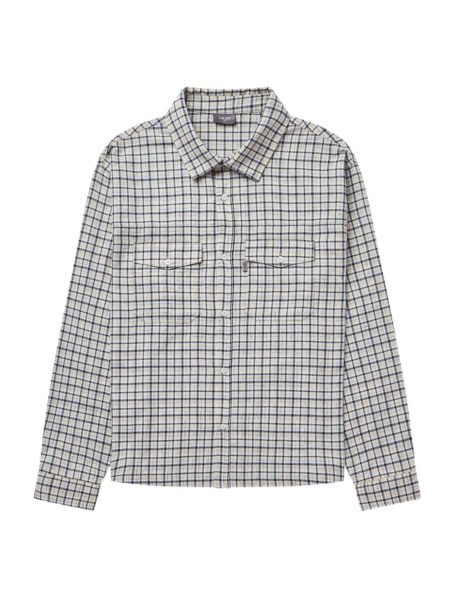 CLUB 1984. Club Checked LS Shirt - Yellow Shirt