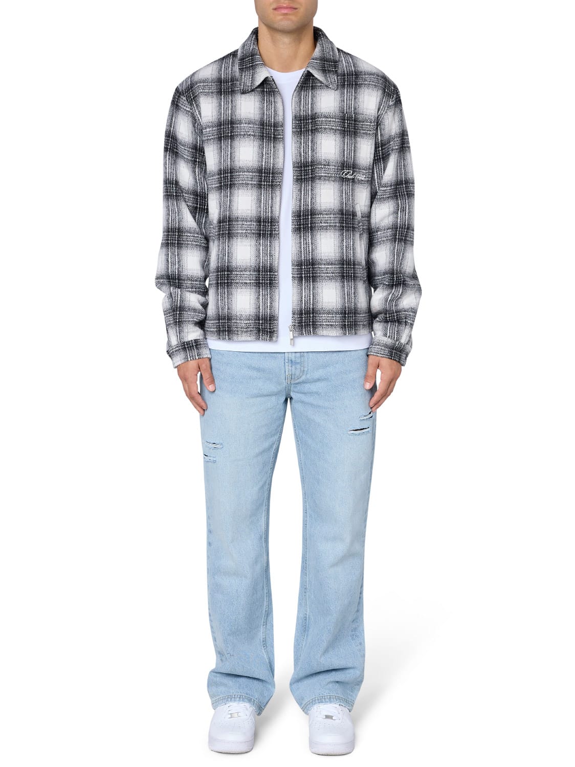 CLUB 1984. Club Checked Overshirt - Black Shirt