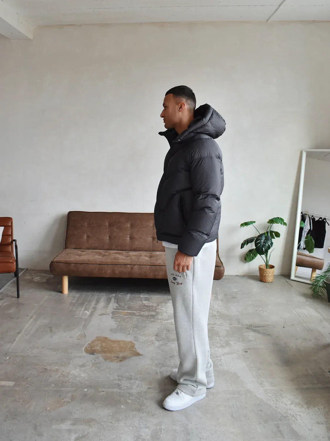 CLUB 1984. Club Down Puffer Jacket - Grey Outerwear