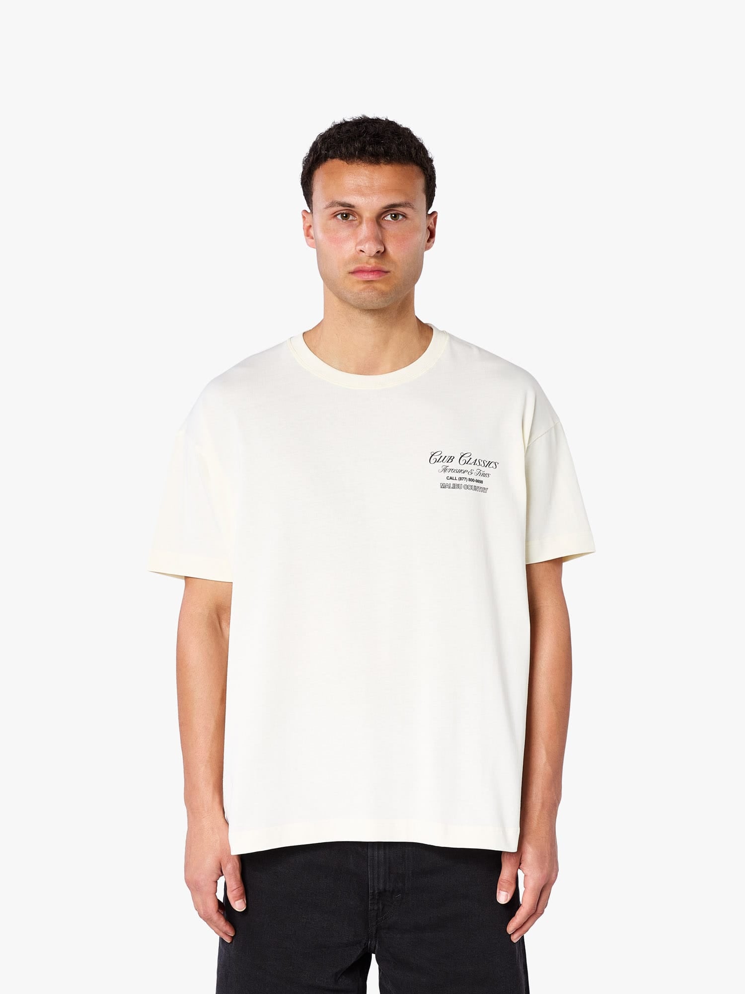 CLUB 1984. Club Plates T-shirt - Off White T-Shirt