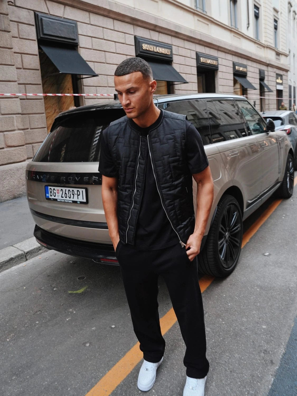 CLUB 1984. Club Quilted Gilet - Black Outerwear