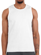 CLUB 1984. Club Ribbed Vest - White Vest