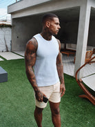 CLUB 1984. Club Ribbed Vest - White Vest