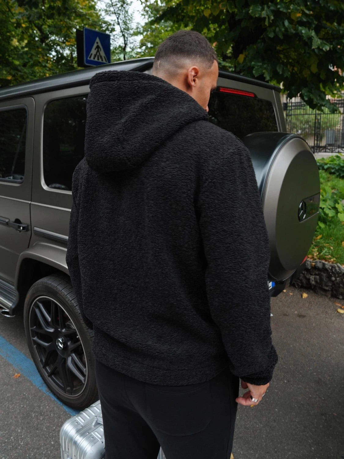 CLUB 1984. Club Sherpa Hoodie - Black Hoodie