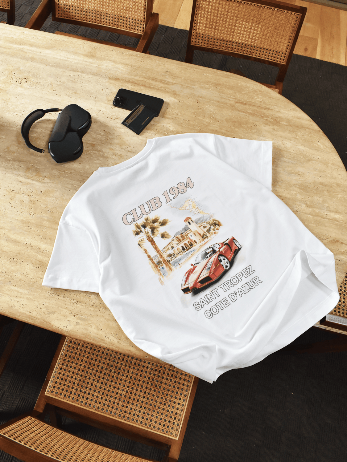 CLUB 1984. Enzo T-shirt - White T-Shirt