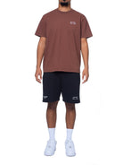 CLUB 1984. Essential Distressed T-shirt - Vintage Brown T-Shirt