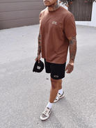 CLUB 1984. Essential Distressed T-shirt - Vintage Brown T-Shirt