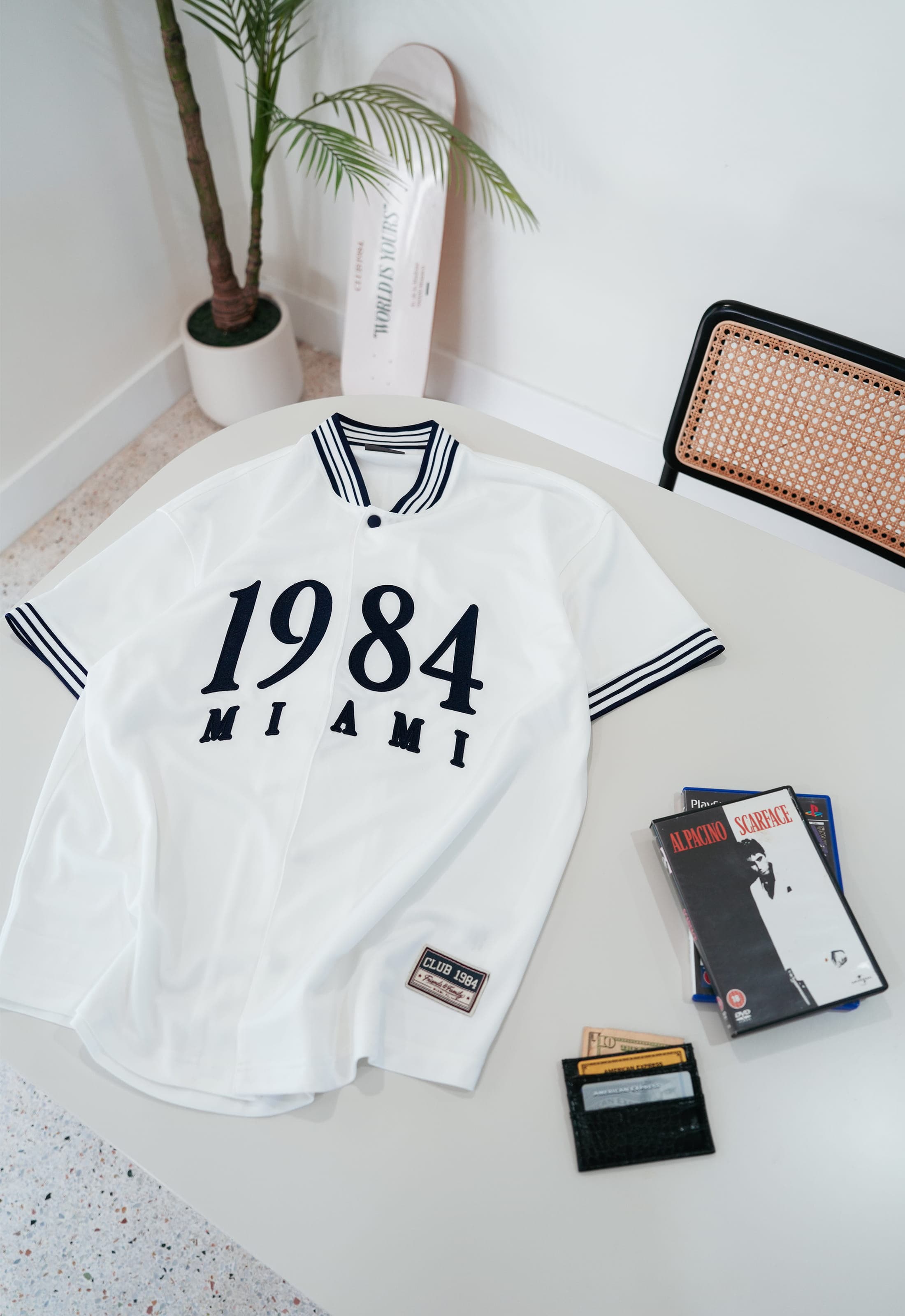 CLUB 1984. F&F Miami Baseball Jersey - Off White T-Shirt