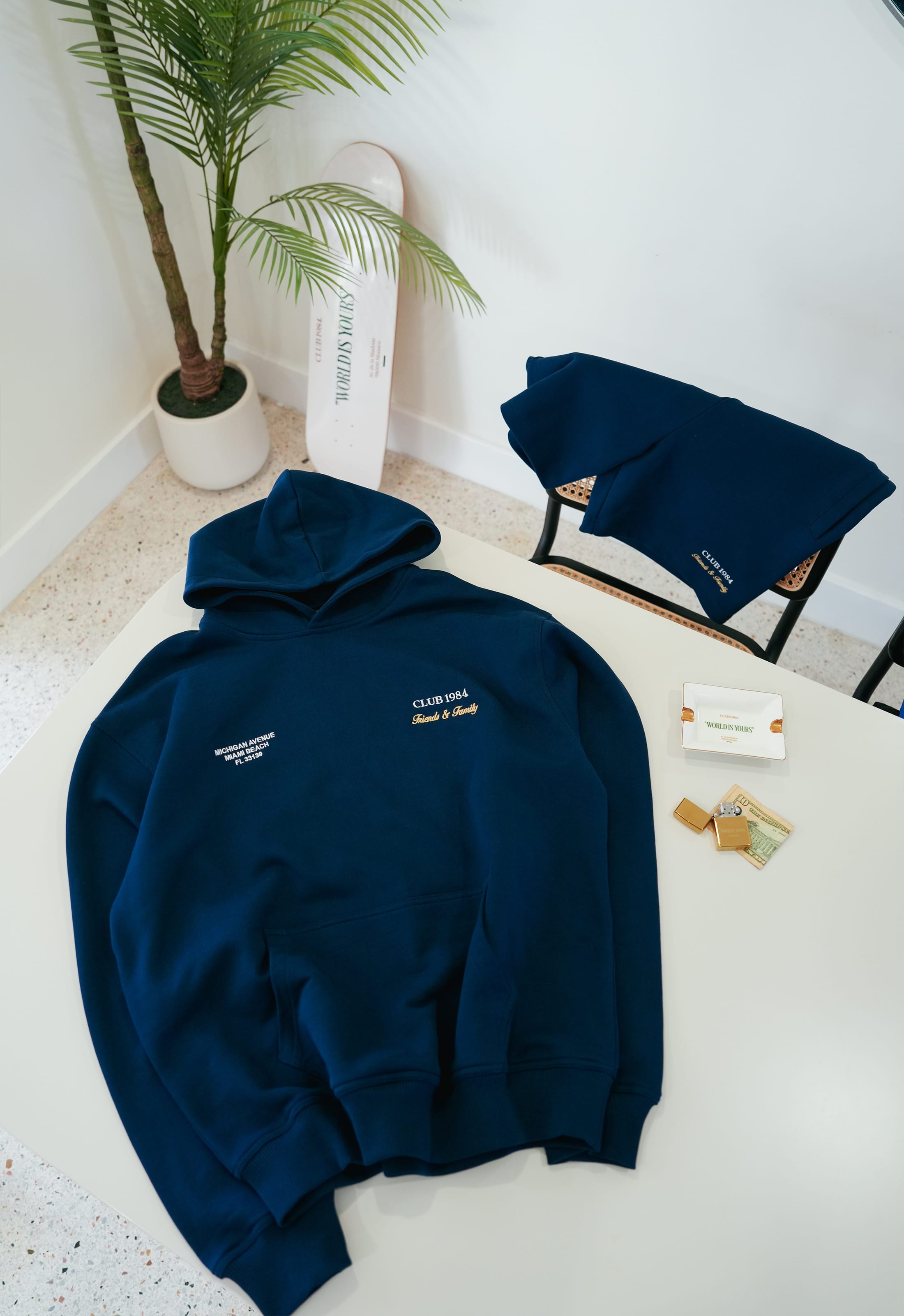 CLUB 1984. F&F Miami Hoodie - Navy Hoodie