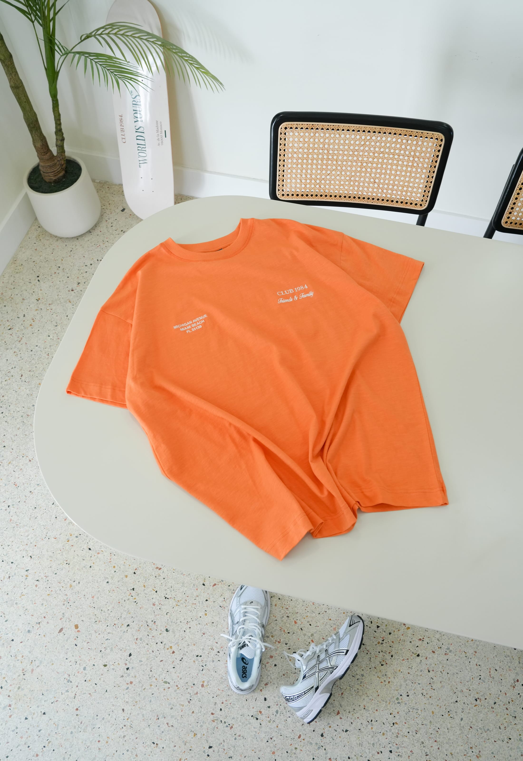 CLUB 1984. F&F Miami T-shirt - Orange T-Shirt