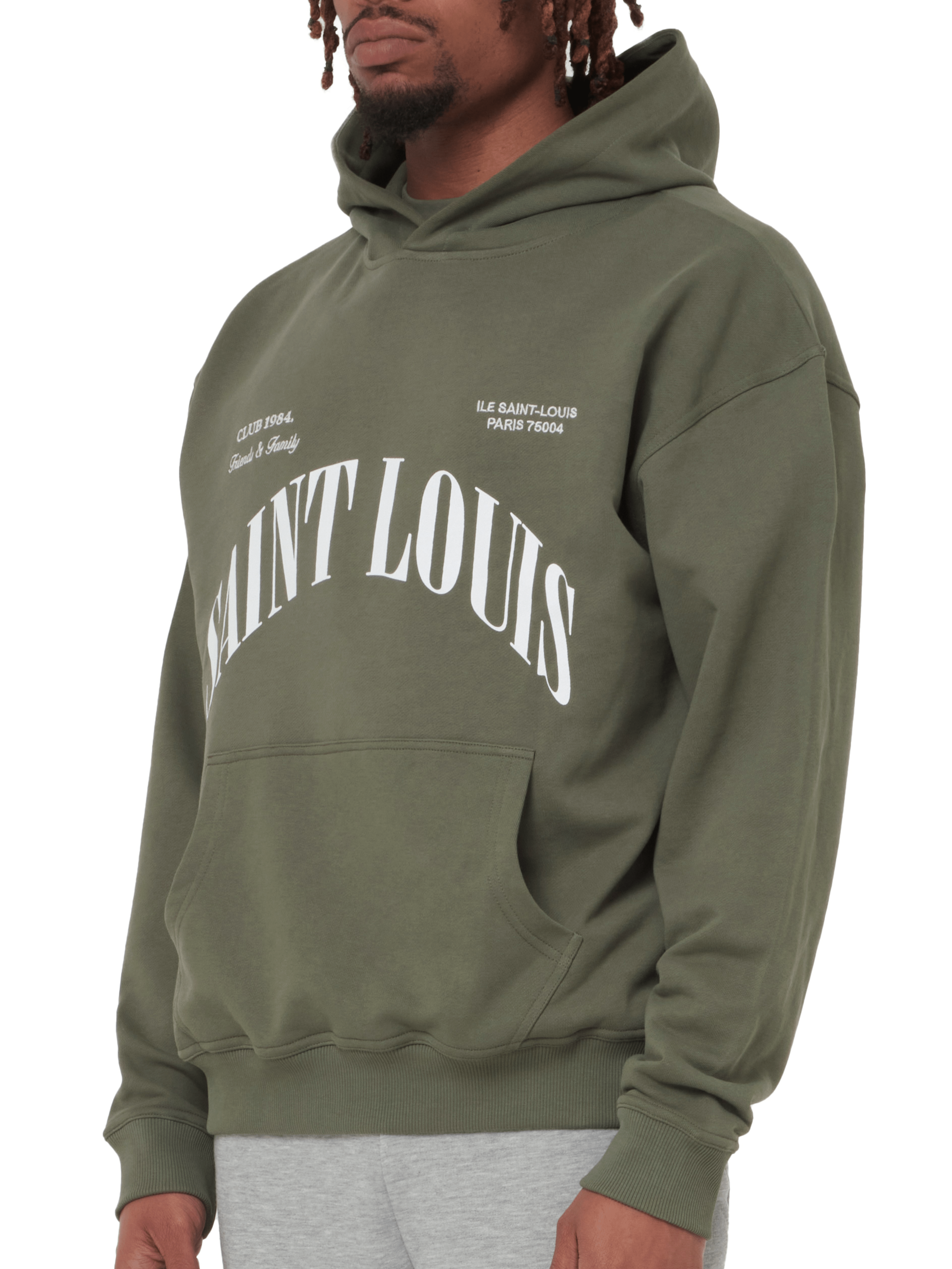 CLUB 1984. F&F Saint Louis Hoodie - Olive Hoodie