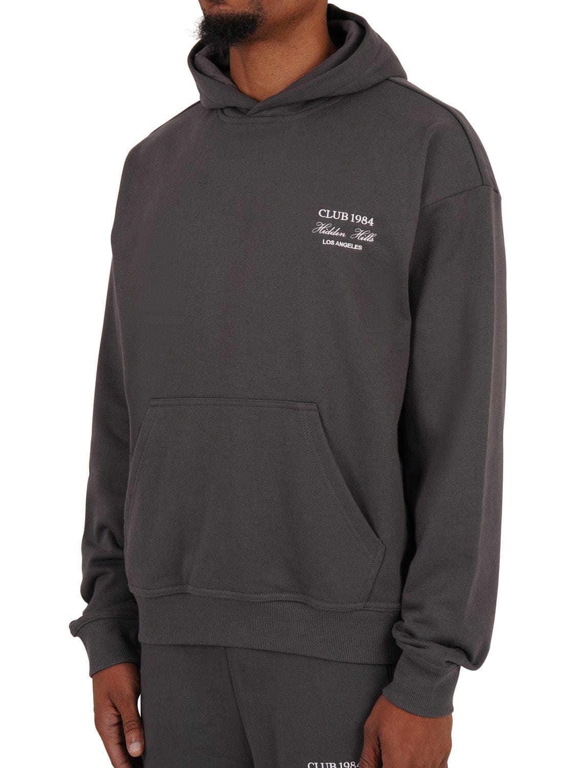 CLUB 1984. Hidden Hills Hoodie - Washed Grey Hoodie