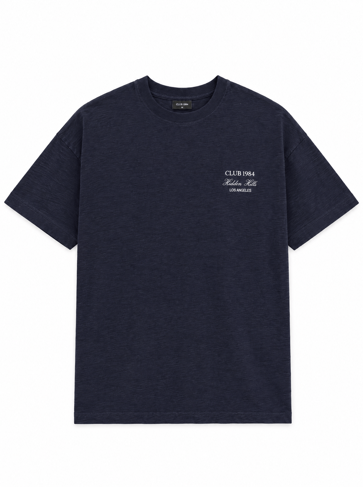 CLUB 1984. Hidden Hills Slub T-Shirt - Navy T-Shirt