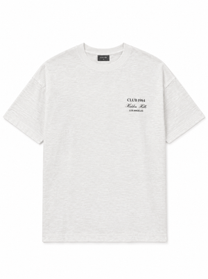 CLUB 1984. Hidden Hills Slub T-Shirt - Off White T-Shirt
