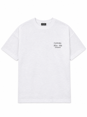 CLUB 1984. Hidden Hills Slub T-Shirt - White T-Shirt