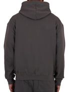 CLUB 1984. Hidden Hills Zipped Hoodie - Washed Grey Hoodie