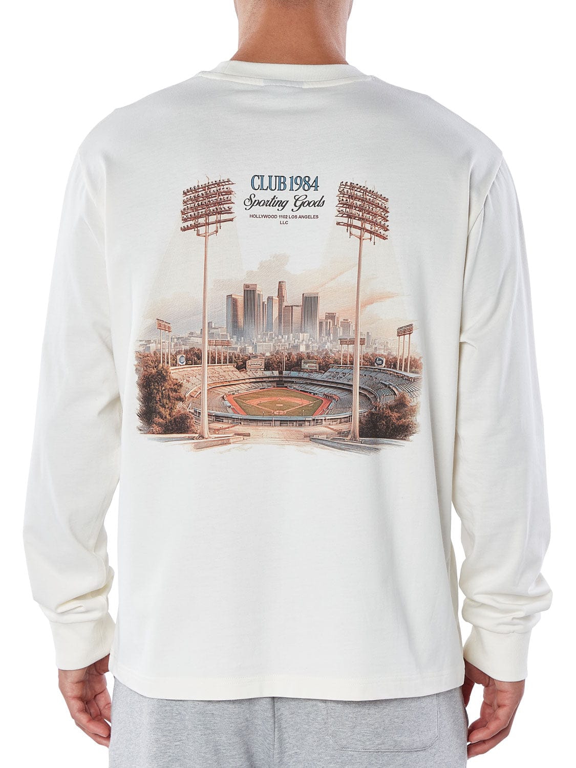 CLUB 1984. Home Run LS T-shirt - Off White T-Shirt