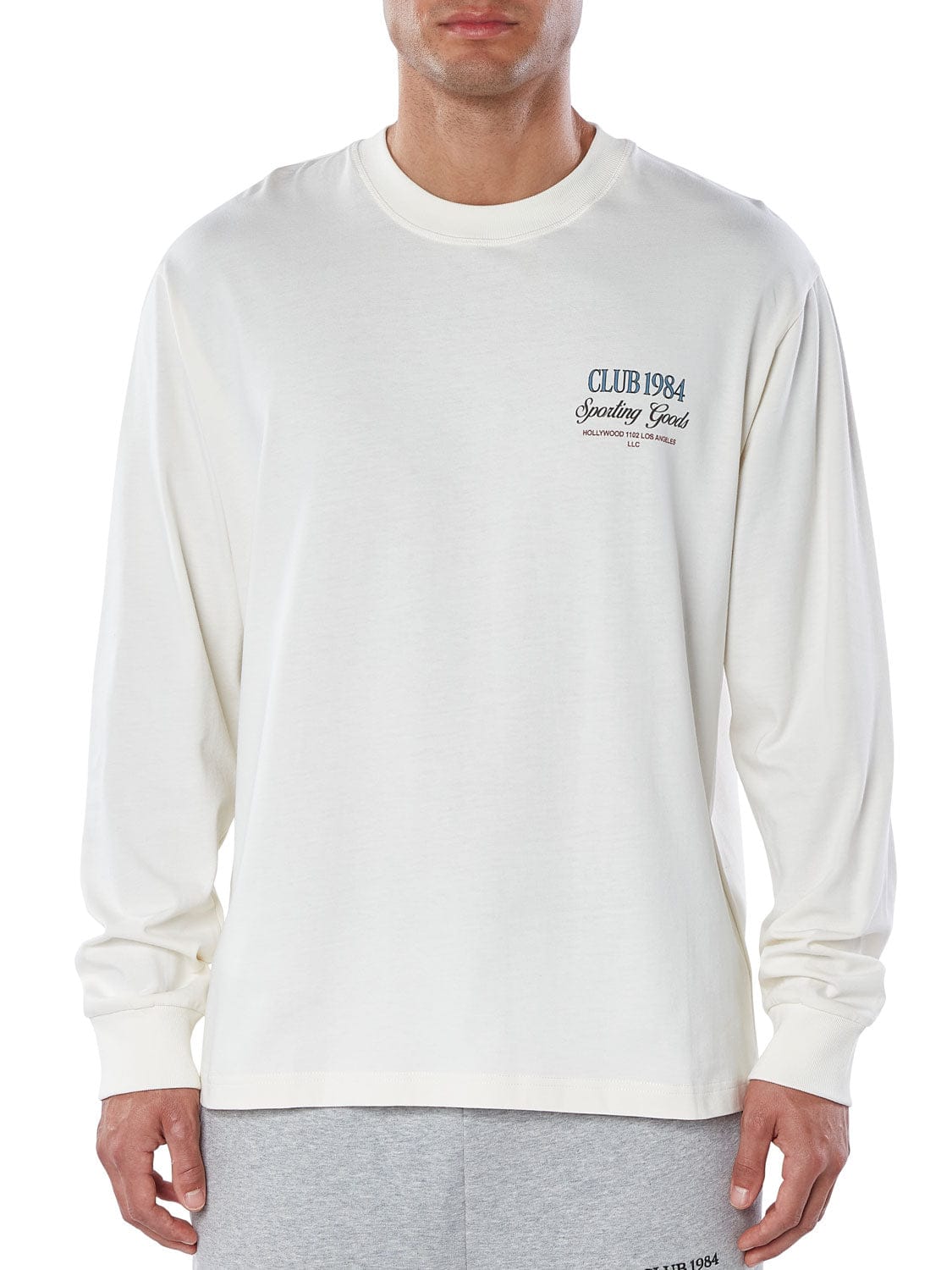 CLUB 1984. Home Run LS T-shirt - Off White T-Shirt