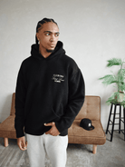 CLUB 1984. Homme Knitted Hoodie - Black Hoodie