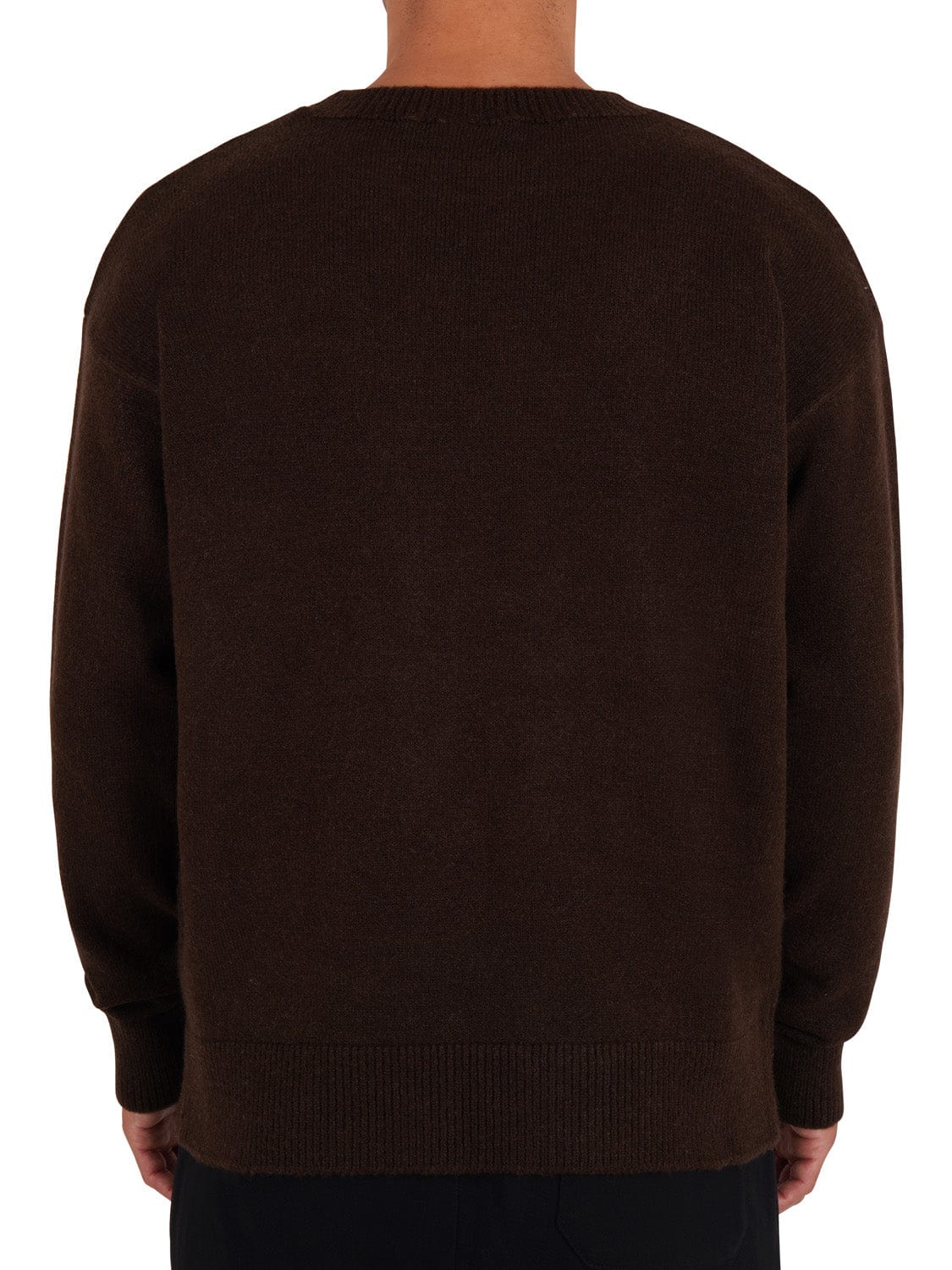CLUB 1984. Homme Knitted Sweatshirt - Coffee Sweatshirt