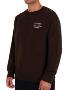CLUB 1984. Homme Knitted Sweatshirt - Coffee Sweatshirt