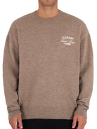 CLUB 1984. Homme Knitted Sweatshirt - Mocha Sweatshirt
