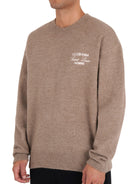 CLUB 1984. Homme Knitted Sweatshirt - Mocha Sweatshirt