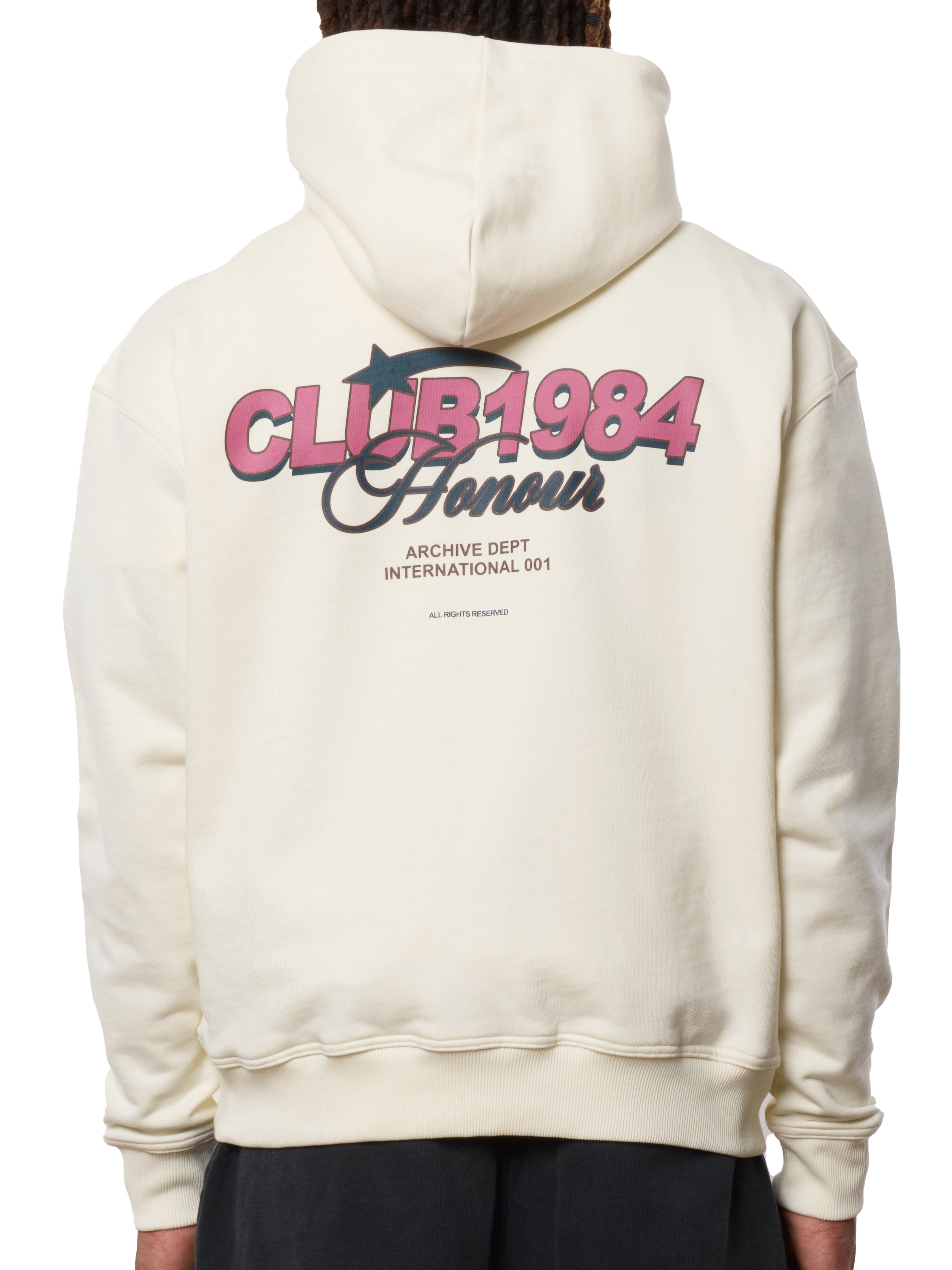 CLUB 1984. Honour Hoodie - Off White Hoodie