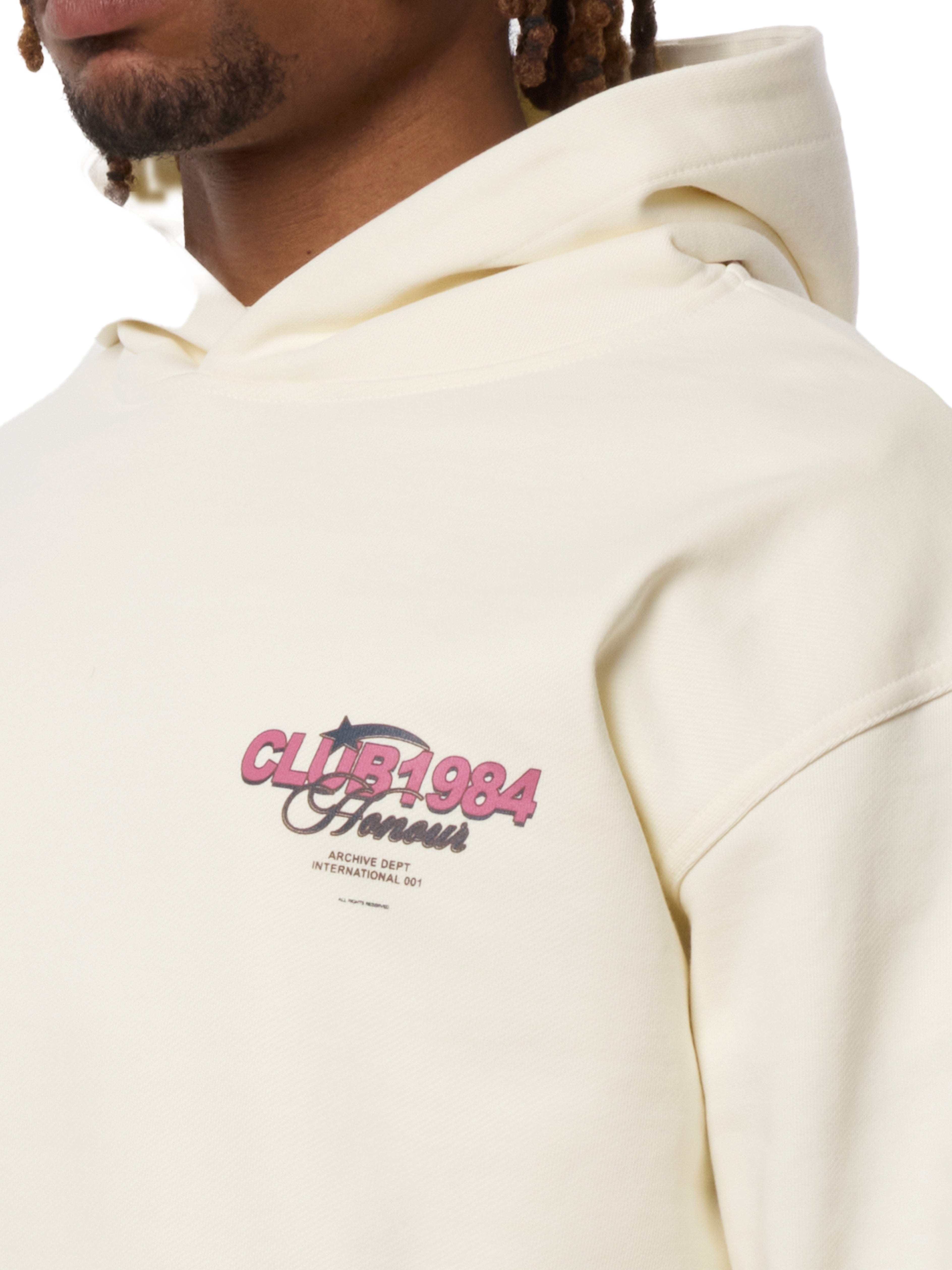 CLUB 1984. Honour Hoodie - Off White Hoodie