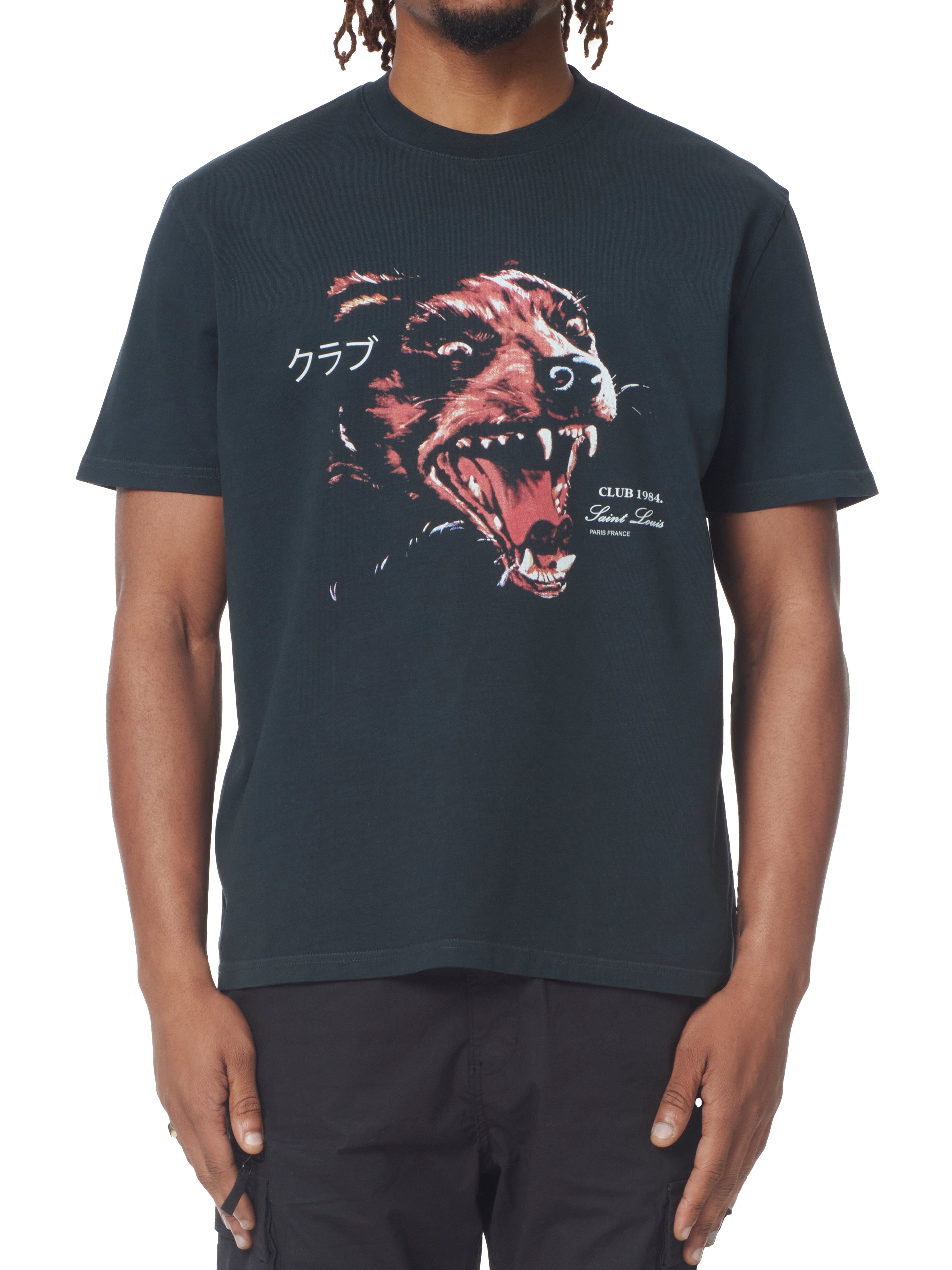 CLUB 1984. Horrors T-shirt - Washed Black T-Shirt