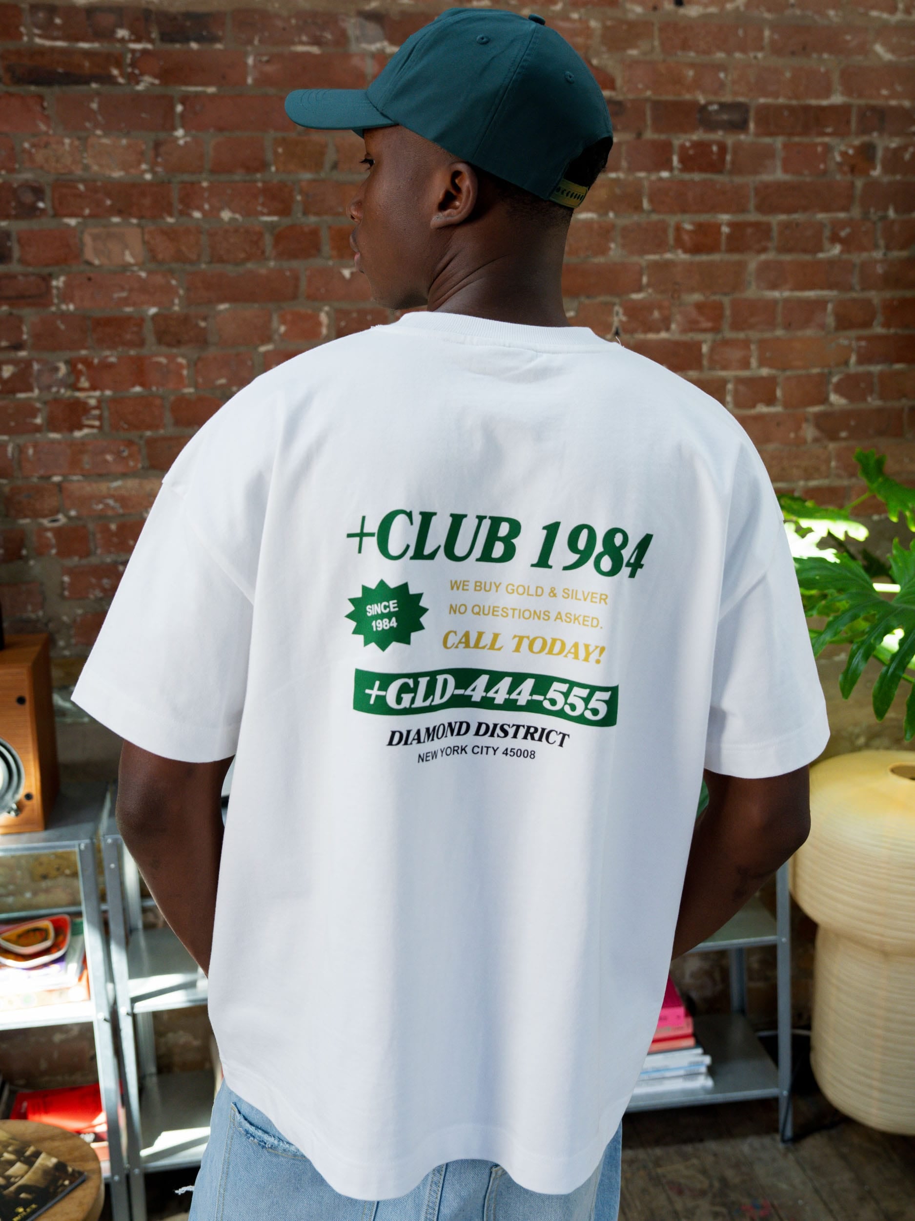 CLUB 1984. Jewellery Store T-shirt - White T-Shirt
