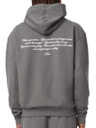 CLUB 1984. KB Script Hoodie - Steel Grey Hoodie
