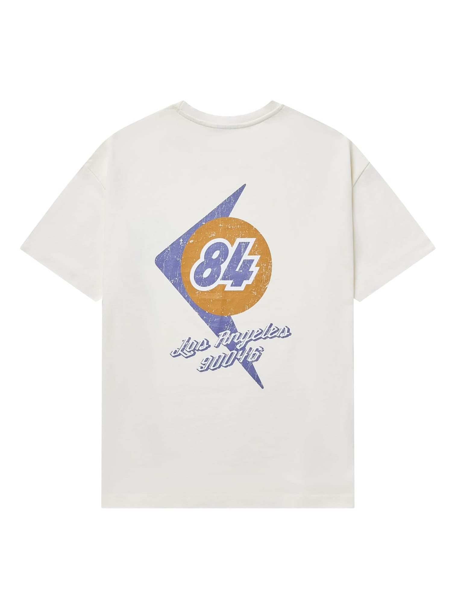 CLUB 1984. LA 84 Distressed T-shirt - Off White T-Shirt