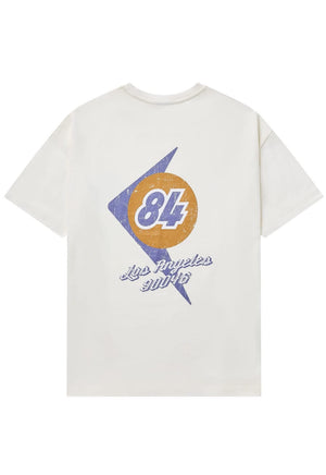 CLUB 1984. LA 84 Distressed T-shirt - Off White T-Shirt