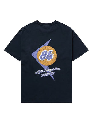 CLUB 1984. LA 84 Distressed T-shirt - Washed Black T-Shirt