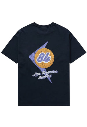 CLUB 1984. LA 84 Distressed T-shirt - Washed Black T-Shirt